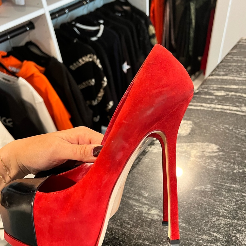 ❤️Red & Black YSL heels🖤 - Picture 9 of 13